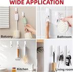 Utility Wall Hooks for Hanging Large 10 Hooks, Damage Free Hanging Wall Hooks - Image 4
