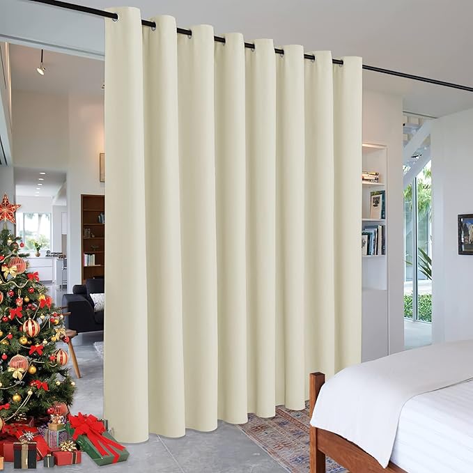 RYB HOME Privacy Room Divider Curtains Extra Wide Blackout Drapes Noise & Odor by RYBHOME