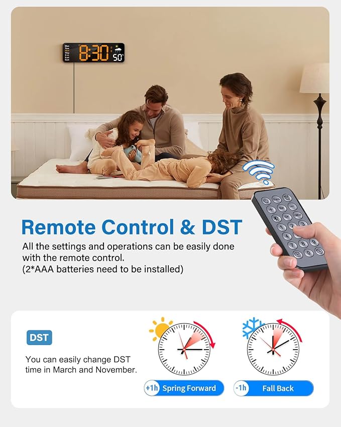 Digital Wall Clock, Digital Clock Large Display - Image 7