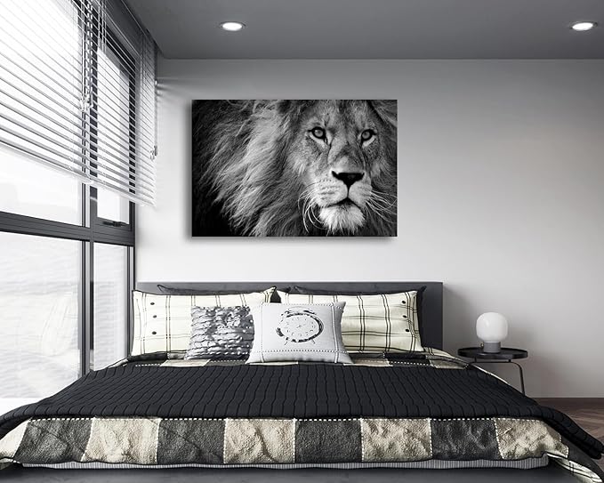Baisuart D0169 Modern Giclee Canvas Prints Wall Art Stretched Artwork Black and - Image 6
