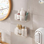 Diesisa 2pc Acrylic Wall Mount Organizer, Small Adhesive Clear Cabinet Door by Home