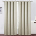 LEMOMO Blackout Curtains 66 x 84 inch/Light Beige Curtains Set of 2 by Lemomo