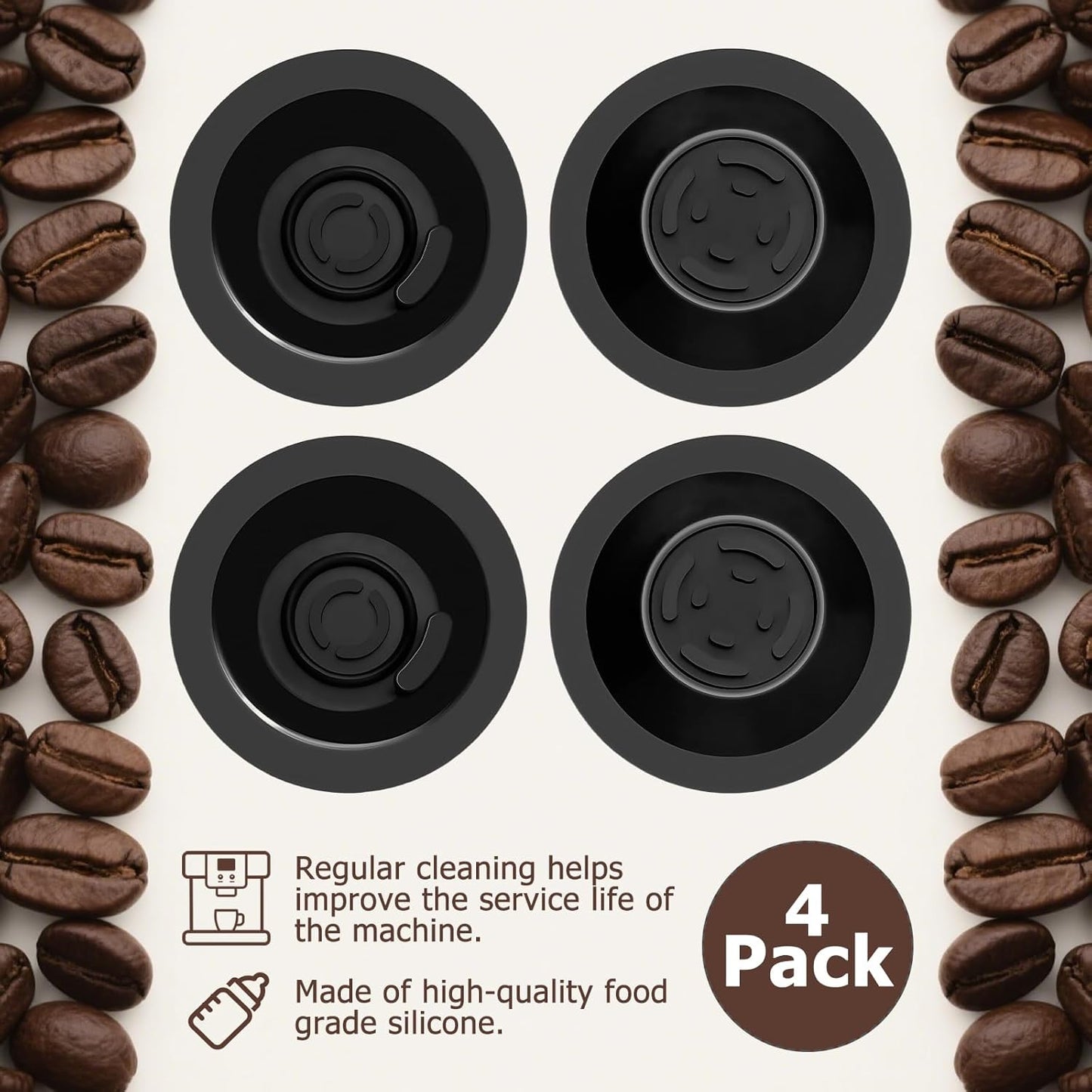4 Pack 54mm Cleaning Disc for Breville Espresso Machines Accessories Espresso Backflush Breville Cleaning Disc