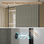 100% Blackout Room Divider Curtains Sets Grey W100 x L96 in 2 Panels No Drill - Image 6