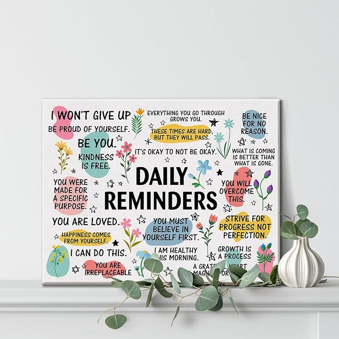 Inspirational Daily Reminders Poster Canvas Wall Art - Image 4