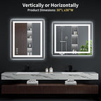 36"x30" LED Bathroom Mirror - Image 9