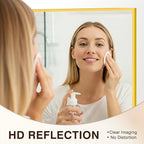 FICTOR Bathroom Vanity Mirror-Gold, 60x36 Inch, Shatterproof & Anti-Rust - Image 4