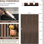 Acoustic Wood Wall Panels 2 Pack 47.6" x 23.6", Sound Proof Wooden Paneling - Image 5