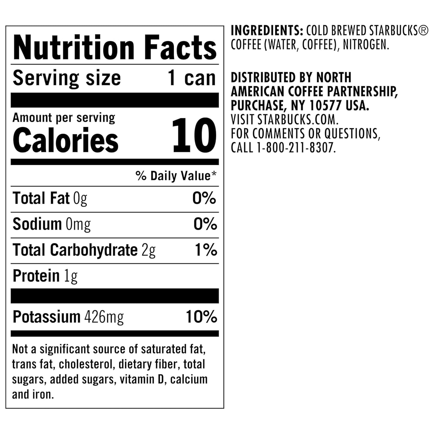 Starbucks Nitro Cold Brew Coffee, Black Unsweetened, 9.6 fl oz Cans (8 Pack), Iced Coffee, Cold Brew Coffee, Coffee Drink