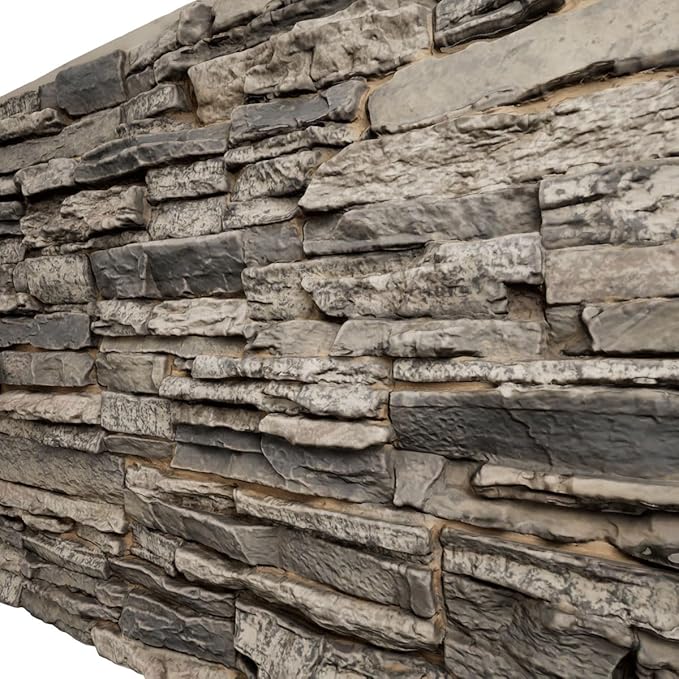 EverStone Canyon Ridge Faux Stone Panel, 45 3/4"W x 24 1/2"H x 1 1/4"D - Image 7