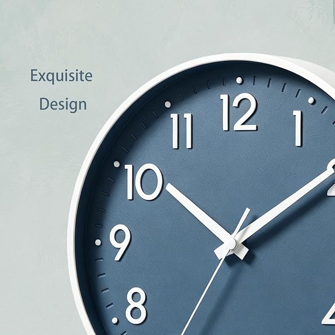 Mosewa Wall Clock 8 Inch, Battery Operated Silent Non-Ticking Modern Analog - Image 9