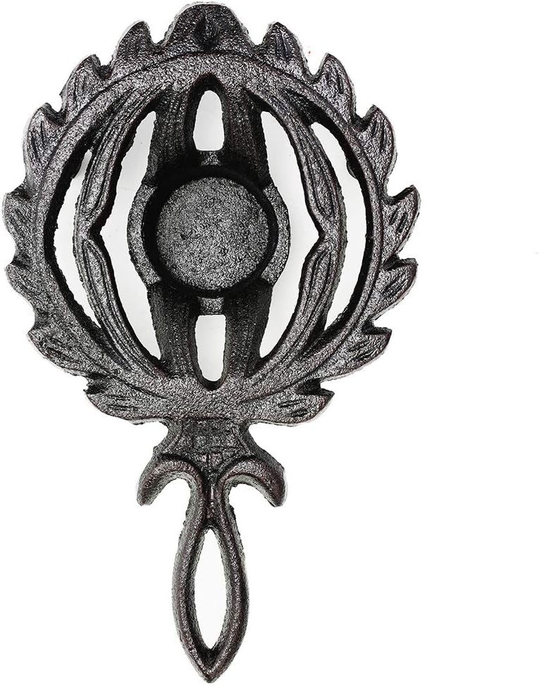 Sungmor Cast Iron Tealight Warmer with Pretty Flame Shape Design, Functional Table Trivet Candle Holder for Warm Dishes, Pots, Soups, Milks, Teas, Coffee, Great Heater for Melt Butter, Sealing Wax