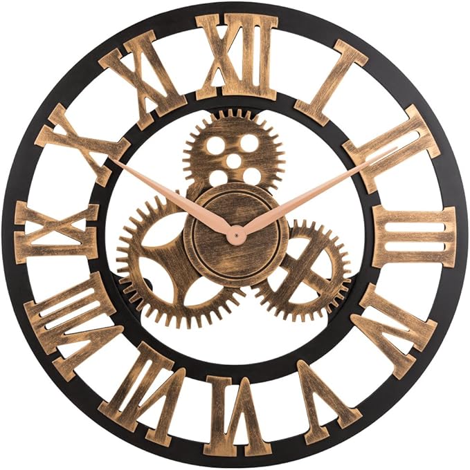 28" Industrial Steampunk Vintage Retro Home Decor Wall Clock *Note: Decorative by OldtownClocks