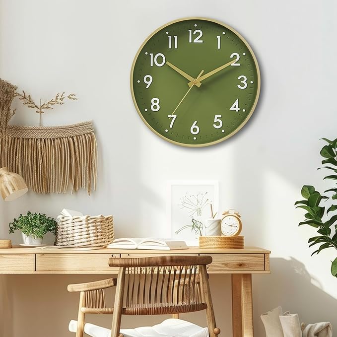Mosewa Wall Clock 10 Inch, Battery Operated Silent Non-Ticking Modern Analog - Image 4