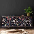 Wallpaper Peel and Stick Floral Wall Paper Removable Waterproof Blue/Red/Yellow - Image 5