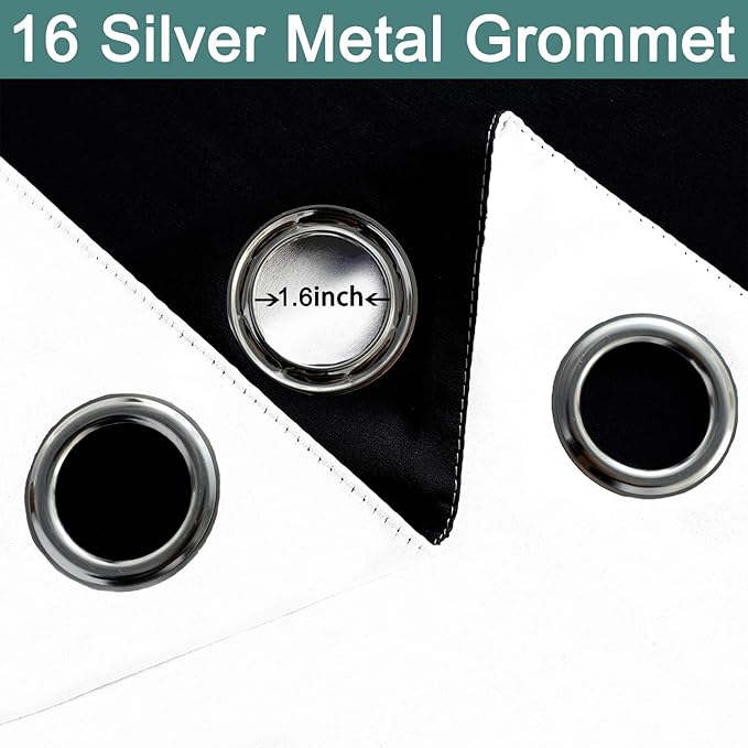 Yakamok Total Blackout Extra Wide Patio Sliding Door Curtains, Grommet Thermal - Image 6
