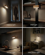 Wood LED Wall Sconce, Magnetic 360° Rotatable Wall Mounted Night Light & - Image 7
