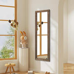 AAZZKANG Hanging Mirror Full Length Vintage Large Mirrors Wooden Framed 43"x14" - Image 6