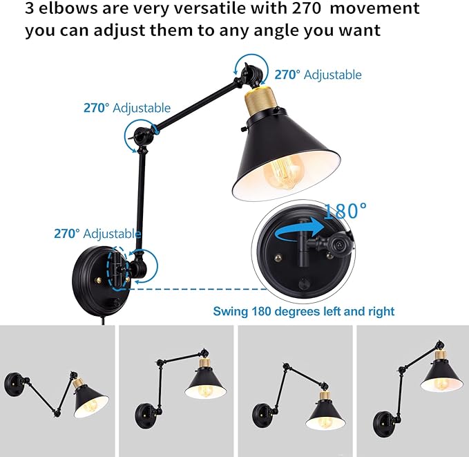 TRLIFE Dimmable Wall Sconce, Remote Control Plug in Wall Sconces Dimming - Image 7
