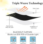 RYB HOME Blackout Thermal Insulated Curtains, Portable Curtain - Image 4