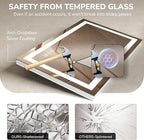 USHOWER LED Bathroom Mirror 48x36 Inch Tempered Glass - Image 6