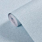 Yancorp 24"x120" Textured Fabric Light Blue Wall Paper Faux Grasscloth Peel and - Image 7