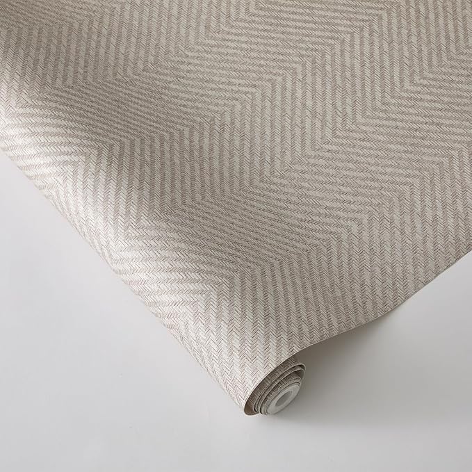 Tempaper x Jeremiah Brent Textured Faux Grasscloth Parquet Removable Peel and - Image 5