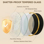 Antok 20 Inch Round Mirror for Wall, Round Bathroom Mirror, Circle Wall Mirrors - Image 5