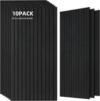 TO-TH Wood-Look Acoustic Wall Panels, 10 Pack 47.2” x 23.6” Acoustic Panels by TO-TH