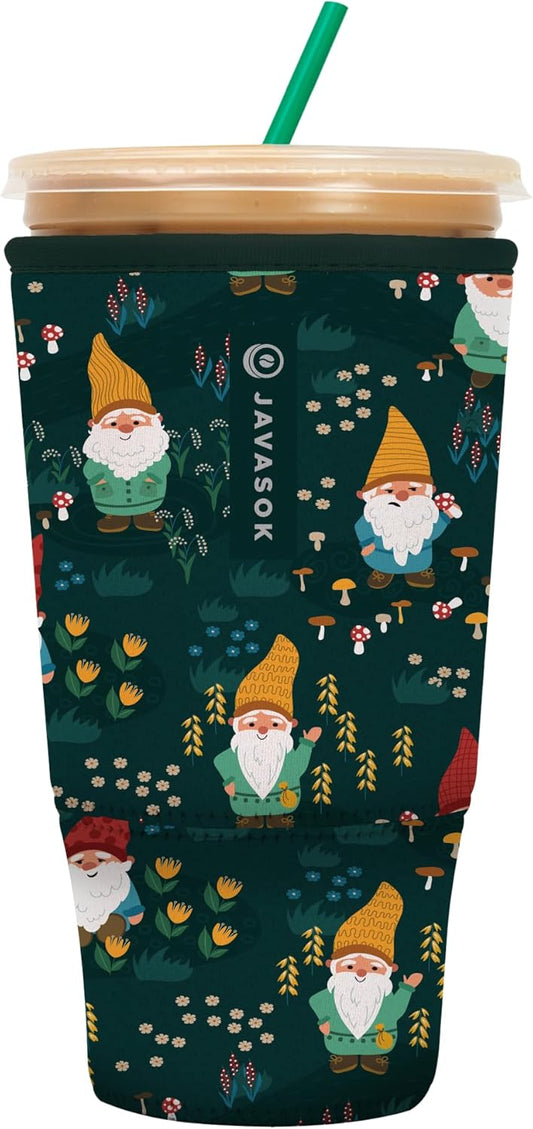 Sok It JavaSok Iced Coffee & Cold Soda Insulated Neoprene Cup Sleeve (Rollin' with my Gnomies, XXLarge: 44-48oz)