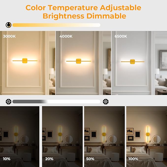 GvvooHome Battery Operated Wall Sconces Set of 2, Wall Lamps Detachable - Image 3