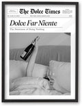 iHery Premium Natural Black OAK Wood 16x20in Dolce Far Niente Framed Wall Art by iHery