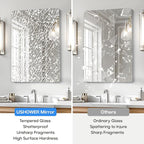 USHOWER Frameless Bathroom Mirror - Image 3