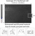 Arthome 17"×393" Black Crocodile Peel and Stick Wallpaper, Charcoal Black - Image 7