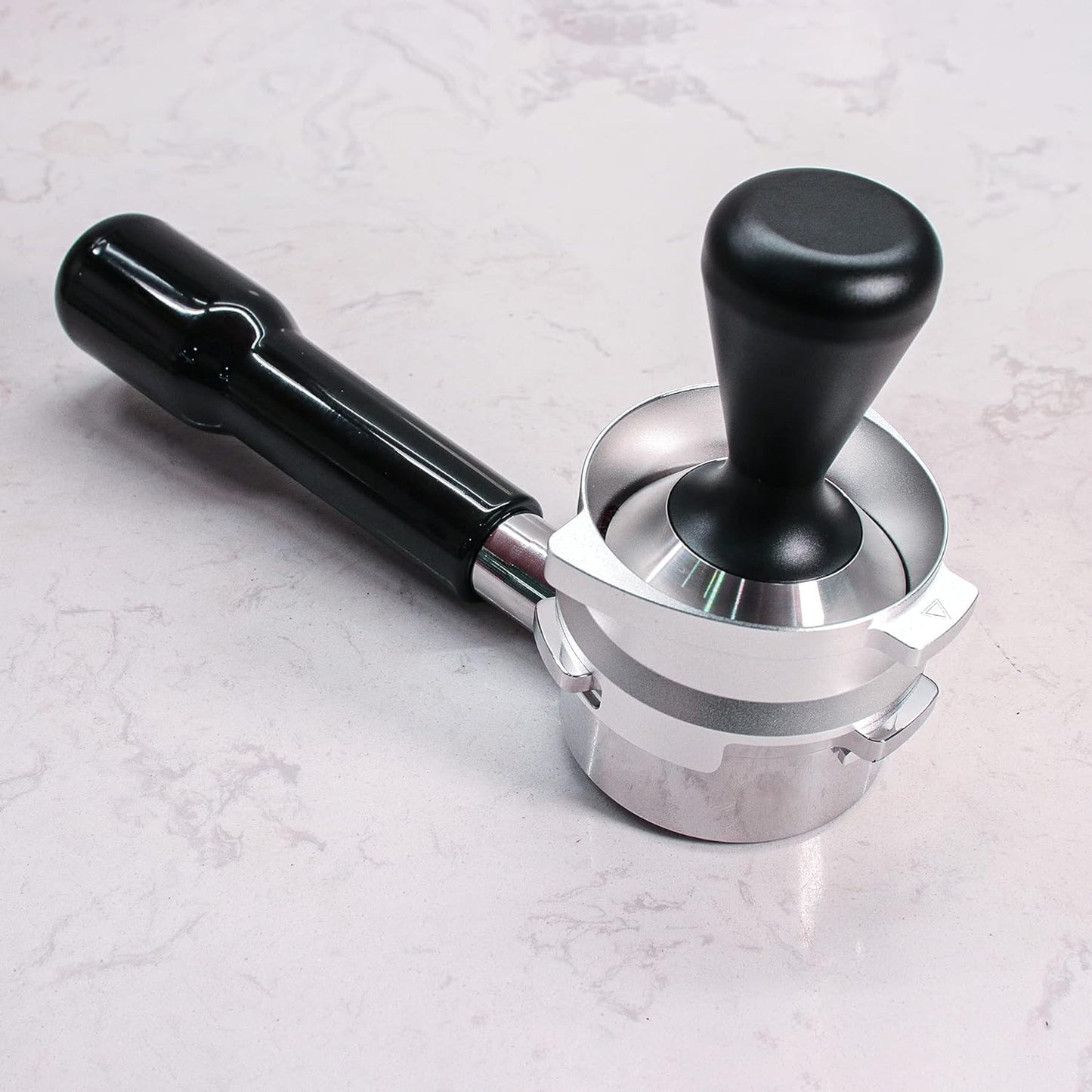 FIRJOY 54mm Espresso Dosing Funnel for Breville Barista Portafilters (Aluminum Alloy-Silver)