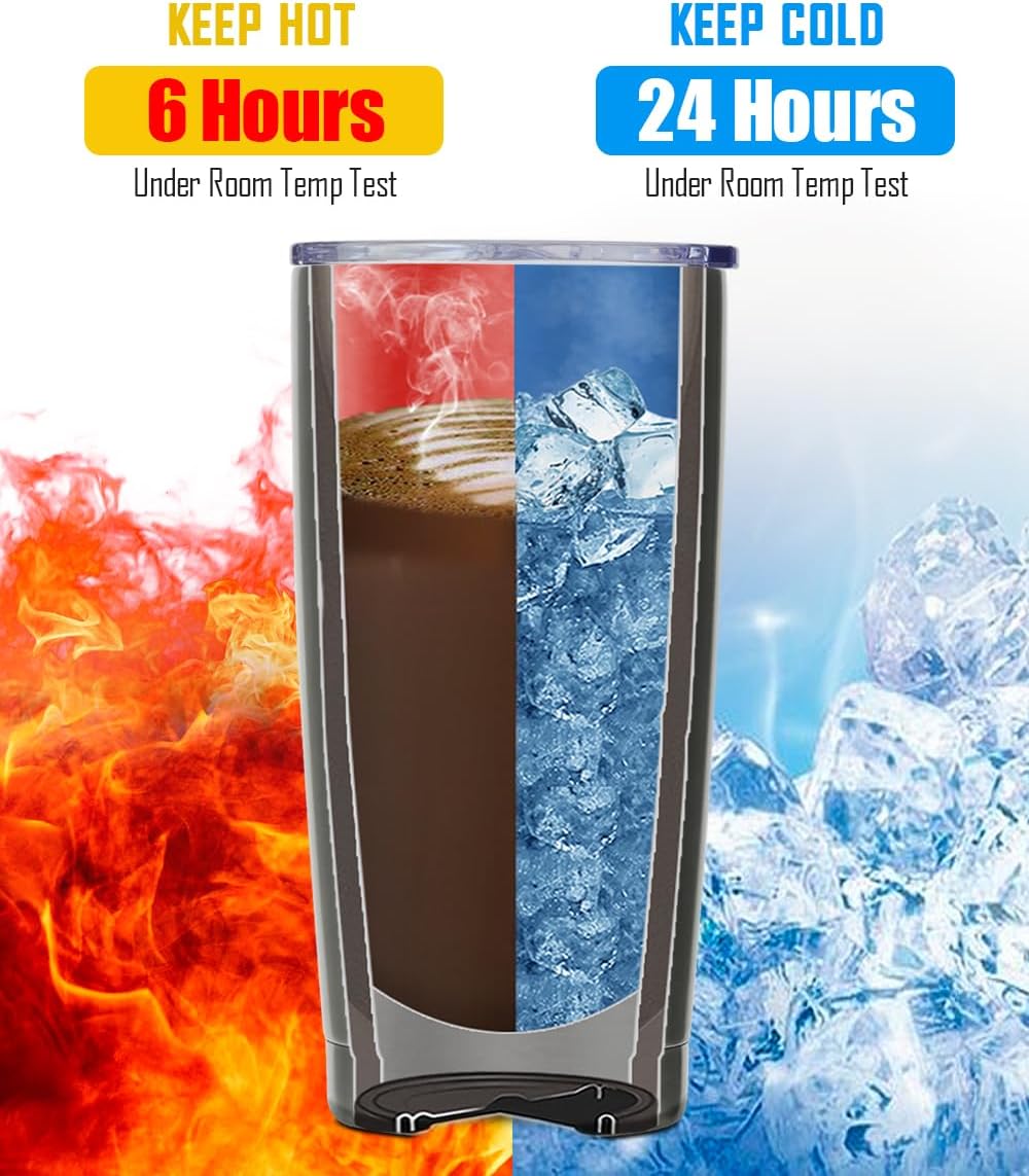 SUNWILL Travel Coffee Tumbler 20 oz, Insulated Mug with Lid, Stainless Steel Cup for Outdoor, Powder Coated Olive