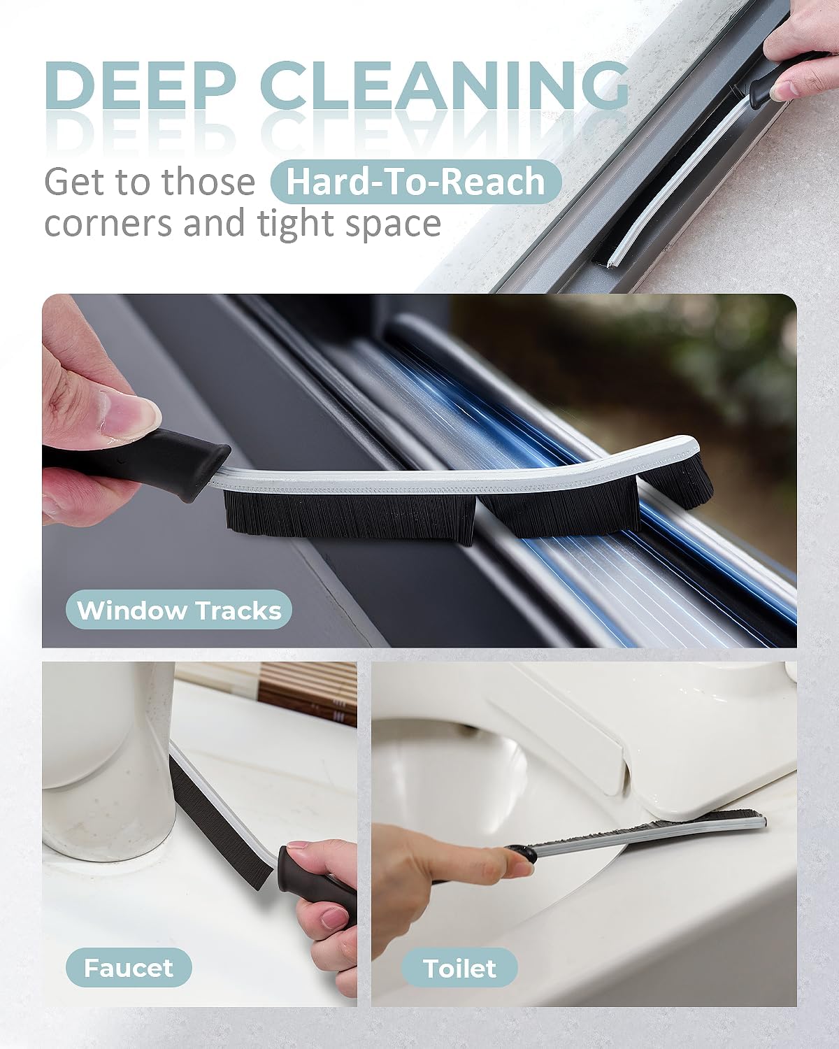 SXhyf Cleaning Brush - Hard Bristle Crevice Cleaning Brush, Multifunctional Gap Scrub Brush, Home Essentials, Bathroom Cleaner Tools for Household Use, Kitchen, Window, Faucet, S1110SE