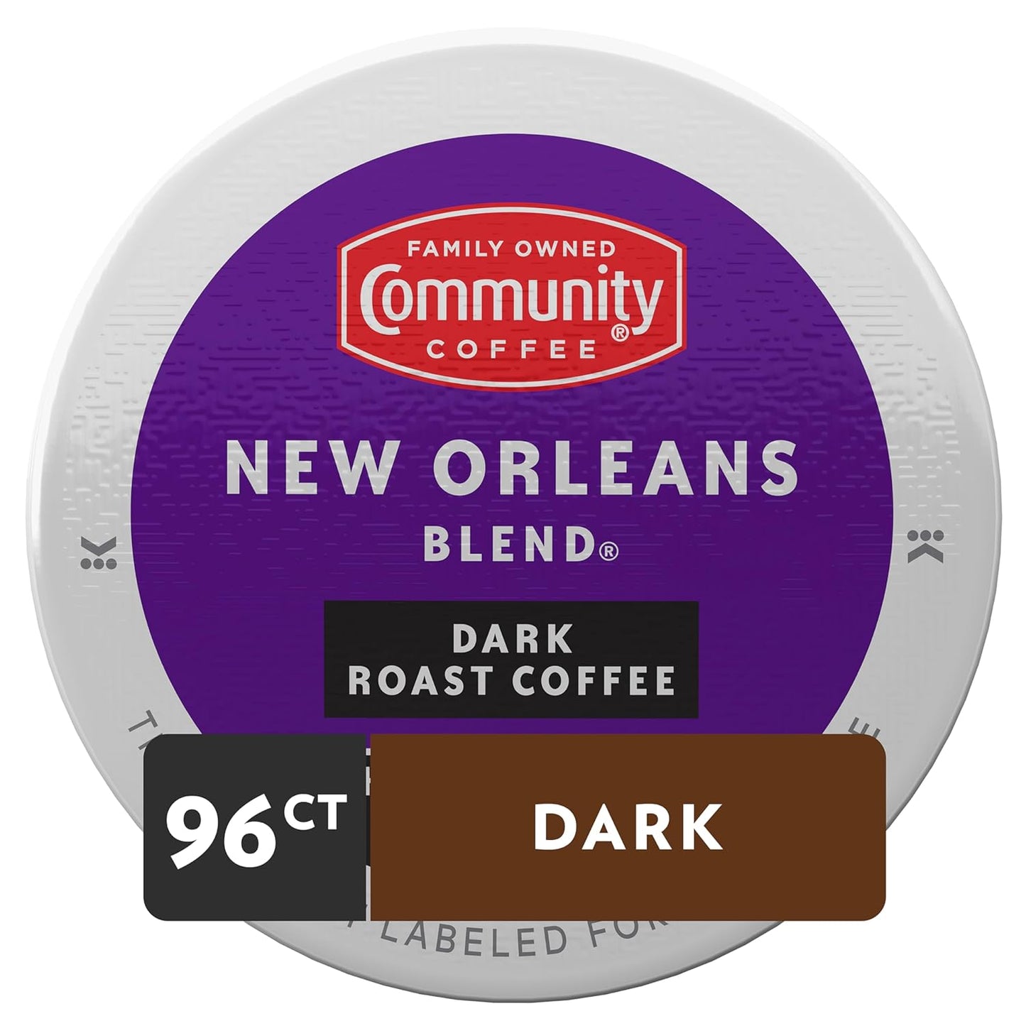 Community Coffee New Orleans Blend 96 Count Coffee Pods, Special Dark Roast, Compatible with Keurig 2.0 K-Cup Brewers, 24 Count (Pack of 4)