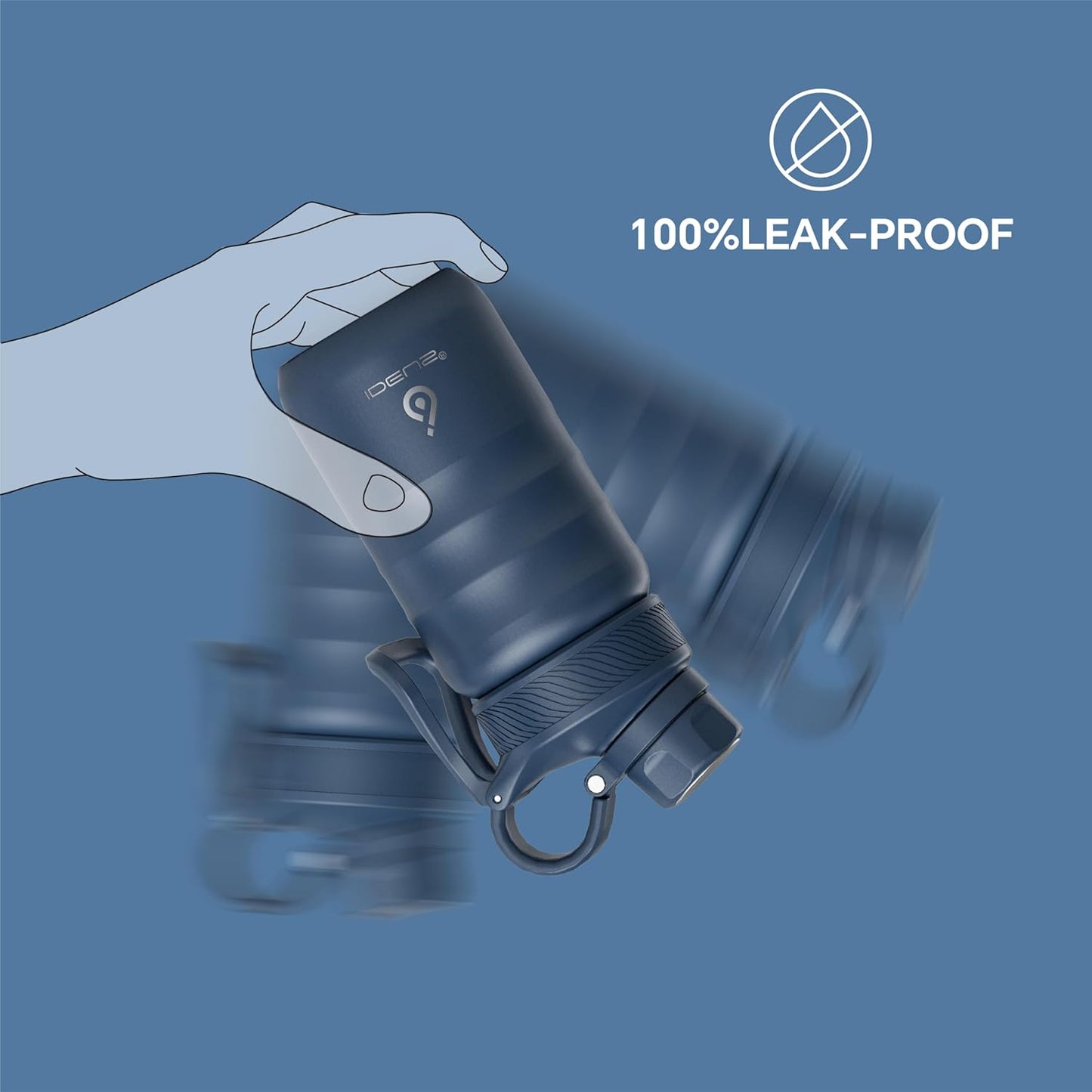 IDEUS Insulated Water Bottle 12oz, Stainless Steel Insulated Water Bottle For School, Insulated Bottles With Straws Leakproof, Vacuum Double Wall Water Bottles For Boys And Girls With 2 Lids, BPA Free