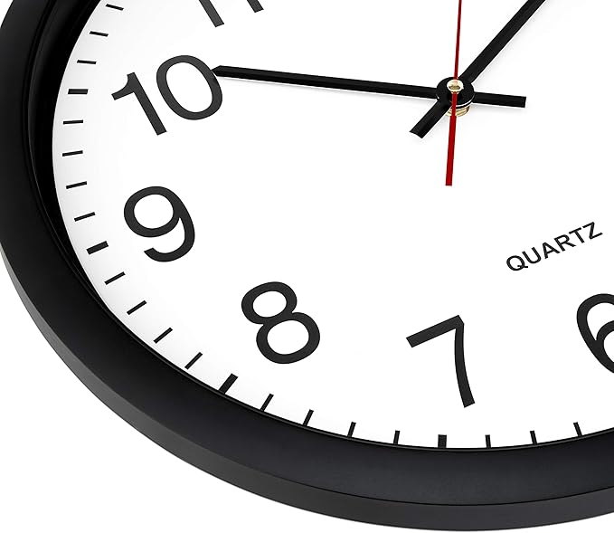 Bernhard Products Black Wall Clock Silent Non Ticking - Image 2