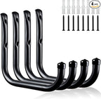 KURUI Wall Hooks for Garage Garden, 4 Pack Water Hose Holder, Large Garage by KURUI