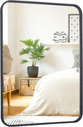 ZenStyle Black Metal Framed Rectangular Wall Mirror 22" x 30" Bathroom Mirror by ZenStyle
