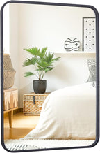 ZenStyle Black Metal Framed Rectangular Wall Mirror 22" x 30" Bathroom Mirror by ZenStyle