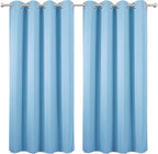 LEMOMO Sky Blue Blackout Curtains 66 x 63 Inch Length/Set of 2 Curtain - Image 9