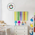 XFM Learning Clock for Kids Silent Non Ticking Battery Operated Colorful - Image 2