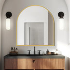 FICTOR Bathroom Mirror for Wall, Arched Vanity Bathroom Mirror for Over Sink - Image 3