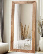 Full Length Mirror 76"x34" Solid Wood Frame Floor Large Mirror - Image 7