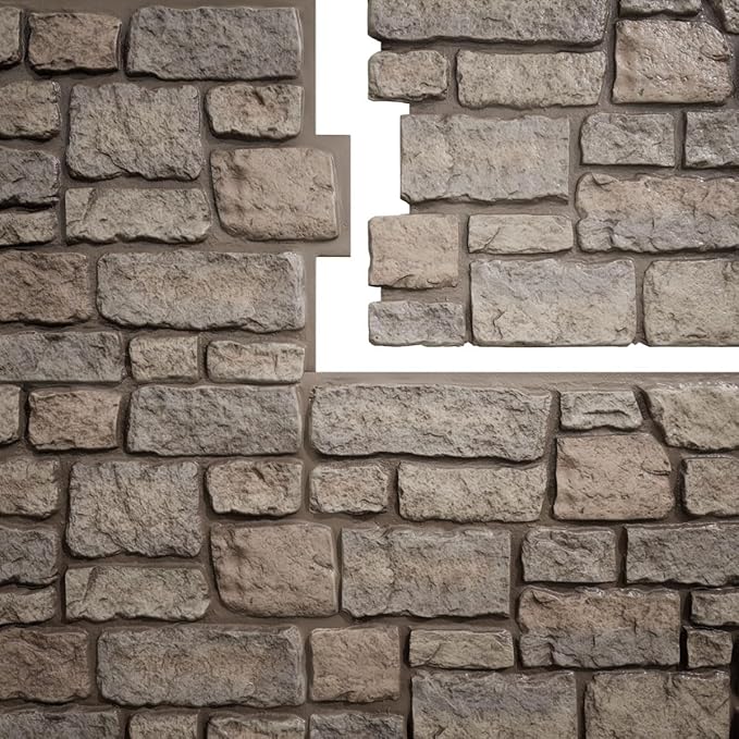 EverStone Cobblestone Faux Stone Panel, Shadow Moss Color - Image 9