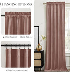 NICETOWN Dusty Pink Velvet Curtains 108 inch Long 52 inch Wide, Luxury and Soft - Image 7