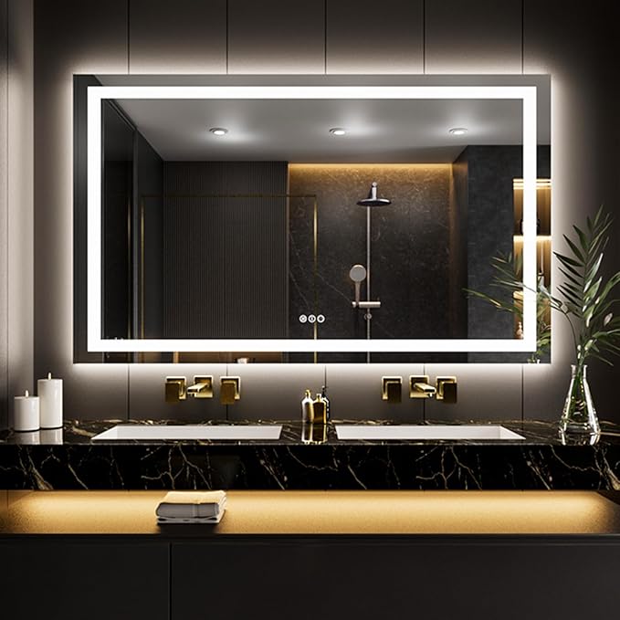 LOAAO 66"X40" LED Mirror for Bathroom, Lighted Bathroom Mirror - Image 7